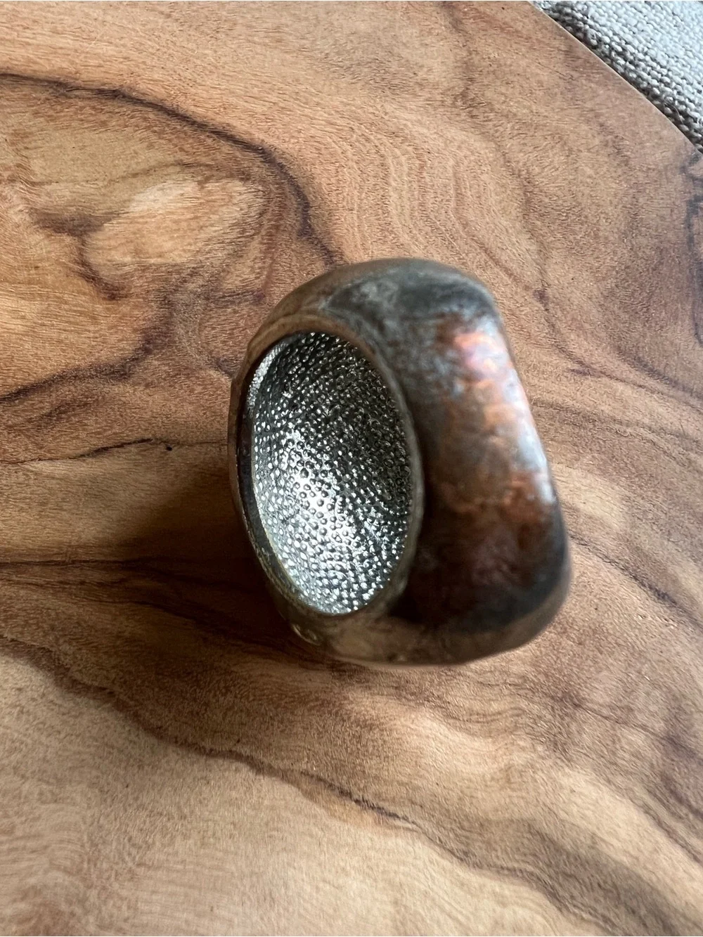 White Enamel Dome Ring with Crystal Accents